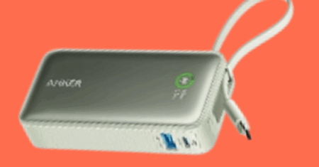 Anker Nano Power Bank 10.000 mAh com Cabo USB-C Integrado – 30W de Potência