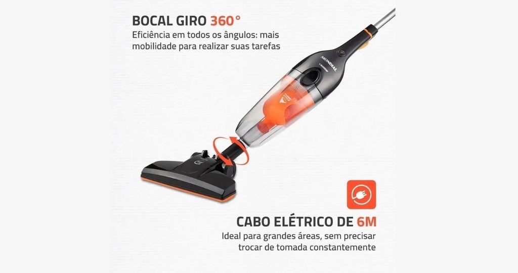 Aspirador De Pó Turbo Cycle Mondial 1500w